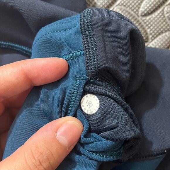 Women’s Lululemon Wunder Under HR 7/8 Tight *SE Nile Blue/Nocturnal Teal Size 8 - Picture 3 of 7